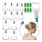 Vakuum cupping sæt med 12 kopper og pumpe til massage og cellulite