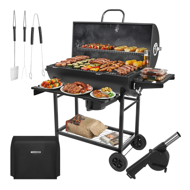 Kulgrill med låg og termometer 108x67x96 cm