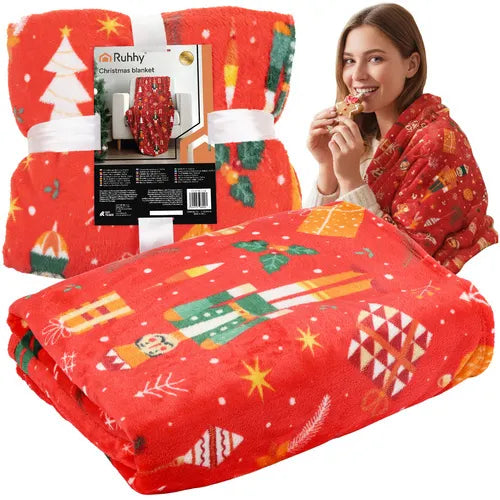 Juleflaneltæppe 1,5 x 2 m Ruhhy