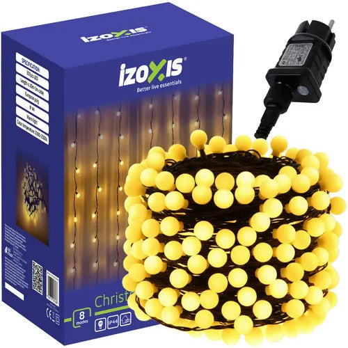 Julekugler med 300 LED-pærer, 30 m, Izoxis
