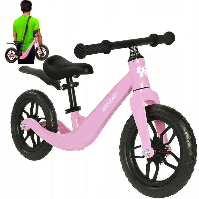Løbecykel til børn i pink med 12 tommer hjul