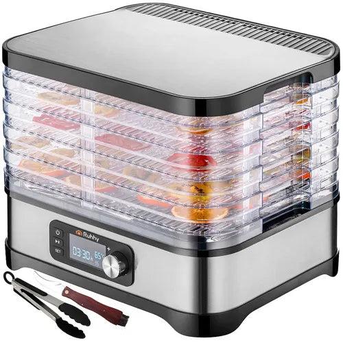 Dehydrator 10 L med 5 bakker og LCD-display
