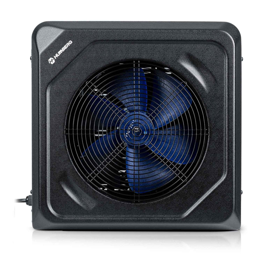 Varmepumpe til pool 5 kW med Bluetooth-styring og LCD-display – COP 5,17, 48 dB