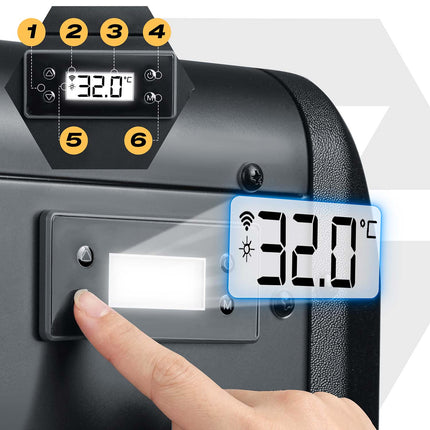Varmepumpe til pool 5 kW med Bluetooth-styring og LCD-display – COP 5,17, 48 dB