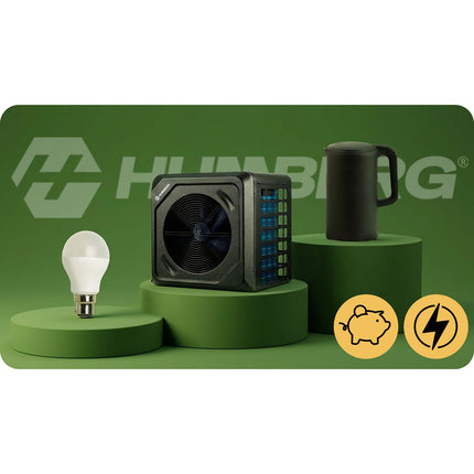 Varmepumpe til pool 3 kW med Bluetooth-styring og LCD-display – COP 5,17, 45 dB