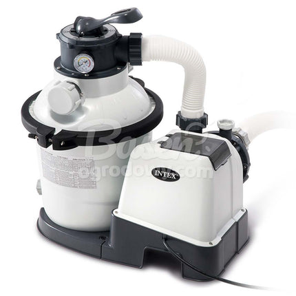 Sandfilterpumpe 12000 l/t med 50 kg sand til havepool - Effektiv vandrensning uden klor
