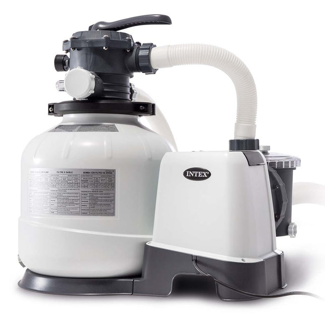 Sandfilterpumpe 10500 l/t med 50 kg sand til havepool - Effektiv vandrensning uden klor