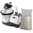 Sandfilterpumpe 5700 l/t med 25 kg sand til effektiv vandrensning