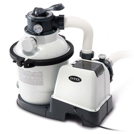 Sandfilterpumpe til havepool 7900 l/t med 25 kg sand - effektiv vandrensning uden klor