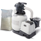 Sandfilterpumpe til havepool 7900 l/t med 25 kg sand - effektiv vandrensning uden klor