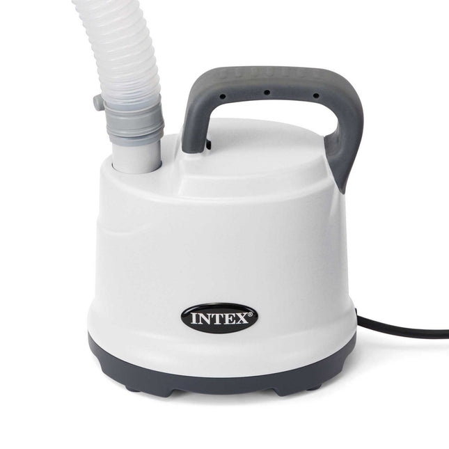 Vandpumpe til effektiv vandafledning fra pool - 3595 l/t kapacitet med adapter til haveslange
