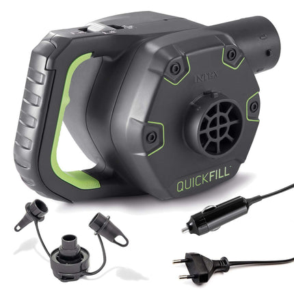 Elektrisk pumpe med indbygget batteri til oppustelige madrasser - Quick-Fill 12V/220-240V