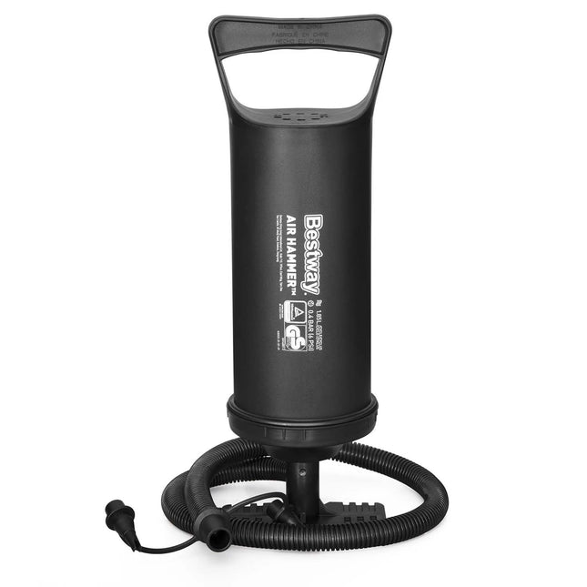Stempelpumpe 36 cm til oppustelige produkter med 3 dyser og fleksibel slange