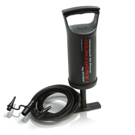 Dobbelt Quick stempelpumpe til oppustelige genstande - 29 cm med 3 spidser