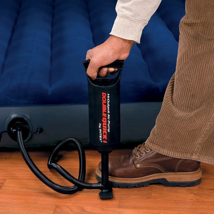 Dobbelt Quick stempelpumpe til oppustelige genstande - 29 cm med 3 spidser