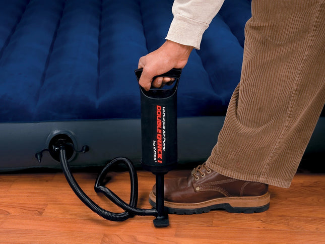 Dobbelt Quick stempelpumpe til oppustelige genstande - 29 cm med 3 spidser