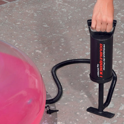 Dobbelt Quick stempelpumpe til oppustelige genstande - 29 cm med 3 spidser