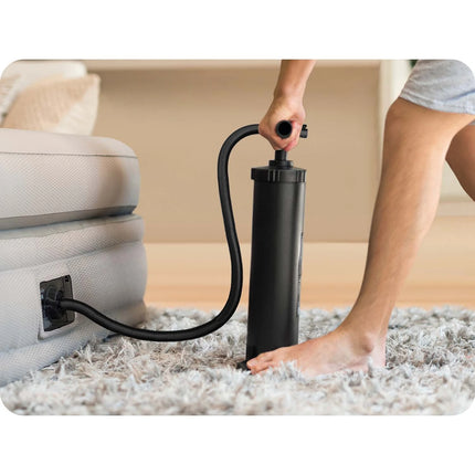 Stempelpumpe 48 cm til oppustelige produkter med 3 dyser og fleksibel slange