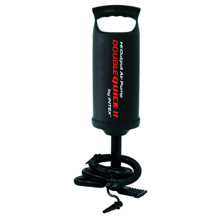 Stempelpumpe til oppustelige produkter - 36 cm med dobbelt pumpesystem og 3 dyser