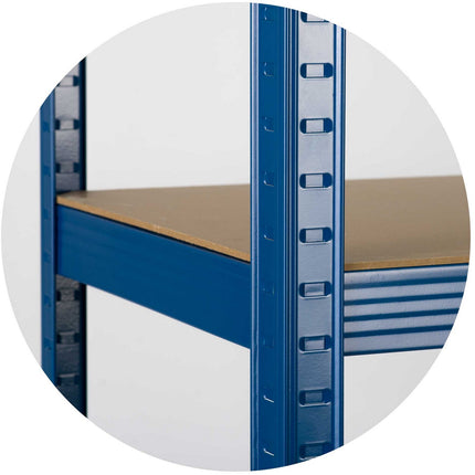 Opbevaringsreol i metal med 5 hylder - 150 x 75 x 30 cm, ideel til garage, kælder og butik