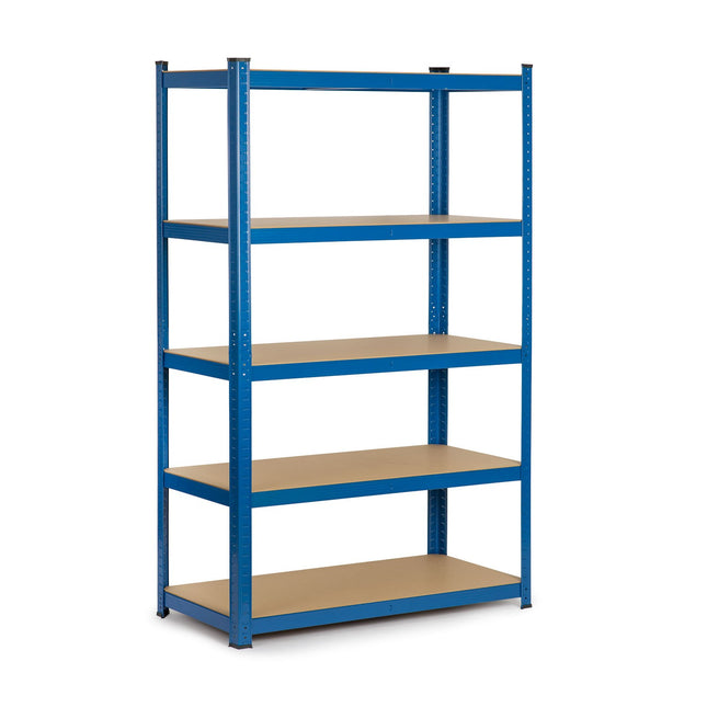 Opbevaringsreol i metal med 5 hylder - 150 x 75 x 30 cm, ideel til garage, kælder og butik