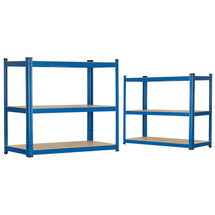 Opbevaringsreol i metal med 5 hylder - 150 x 75 x 30 cm, ideel til garage, kælder og butik