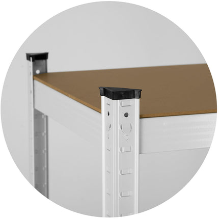 Opbevaringsreol i metal med 5 hylder - 150 x 75 x 30 cm, perfekt til garage, kælder og butik