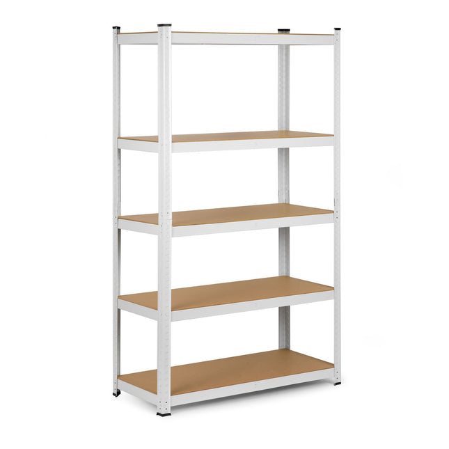 Opbevaringsreol i metal med 5 hylder - 150 x 75 x 30 cm, perfekt til garage, kælder og butik