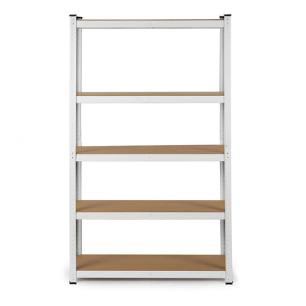Opbevaringsreol i metal med 5 hylder - 150 x 75 x 30 cm, perfekt til garage, kælder og butik
