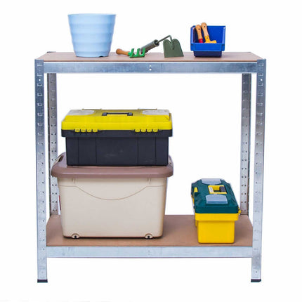 Opbevaringsreol i metal 150 x 75 x 30 cm - Stabil og funktionel hylde til garage, kælder og butik