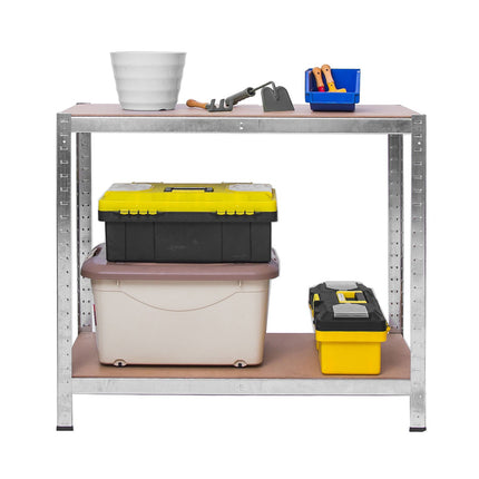 Hylde i metal 150 x 75 x 30 cm - Stabil opbevaringsreol til garage, arkiv og værktøjsrum