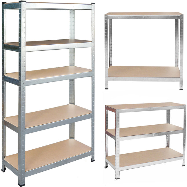 Opbevaringsreol i metal 150 x 75 x 30 cm - Stabil og funktionel hylde til garage, kælder og butik