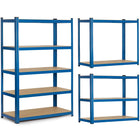 Opbevaringsreol i metal med 5 hylder - 150 x 75 x 30 cm, ideel til garage, kælder og butik