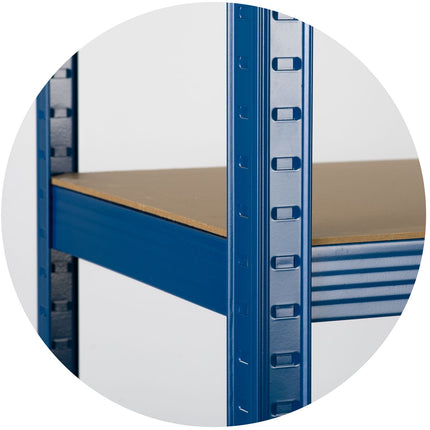 Opbevaringsreol i metal 180 x 90 x 30 cm - Stabil hylde til garage, lager og butik