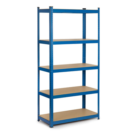 Opbevaringsreol i metal 180 x 90 x 30 cm - Stabil hylde til garage, lager og butik