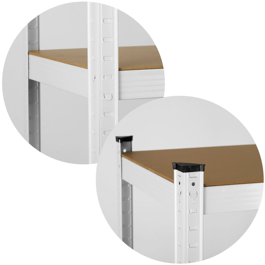 Opbevaringsreol i metal 180 x 90 x 30 cm - Stabil hylde til garage, butik og lager
