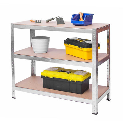 Metalreol 180x90x40 cm - Stabil opbevaringsløsning til garage, kælder og butik