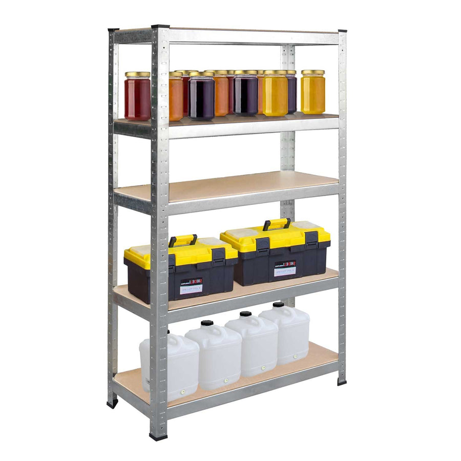 Metalreol 180x90x40 cm - Stabil opbevaringsløsning til garage, kælder og butik