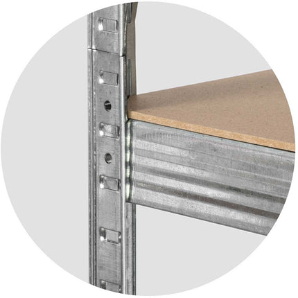 Opbevaringsreol i metal 180 x 90 x 40 cm - Stabil og funktionel hylde til garage, lager og butik