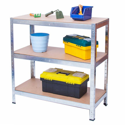 Opbevaringsreol i metal 180 x 90 x 40 cm - Stabil og funktionel hylde til garage, lager og butik