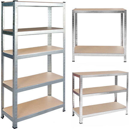 Opbevaringsreol i metal 180 x 90 x 40 cm - Stabil og funktionel hylde til garage, lager og butik