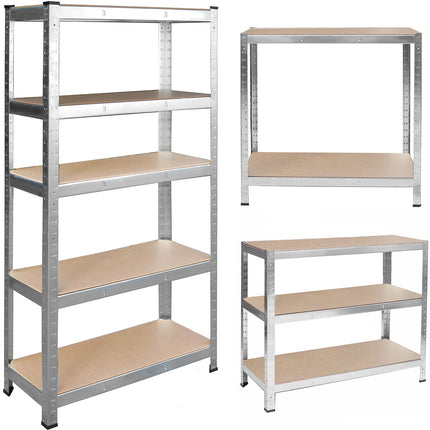 Metalreol 180x90x40 cm - Stabil opbevaringsløsning til garage, kælder og butik