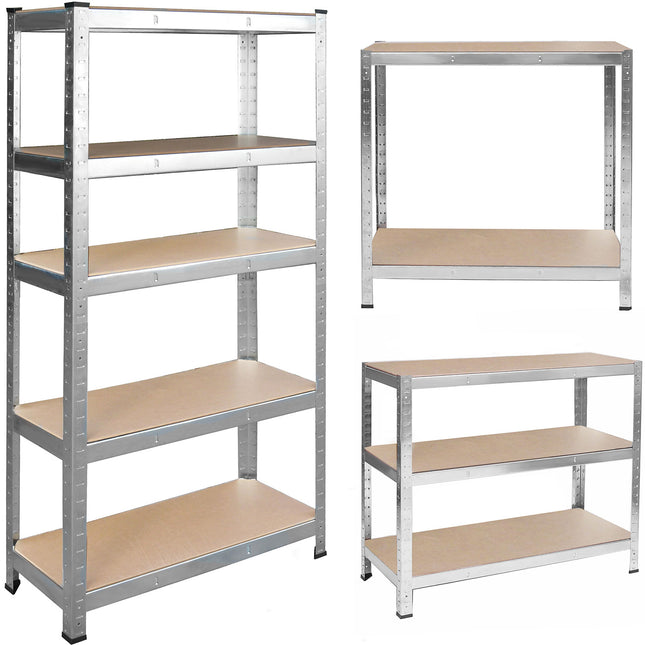 Metalreol 180x90x40 cm - Stabil opbevaringsløsning til garage, kælder og butik