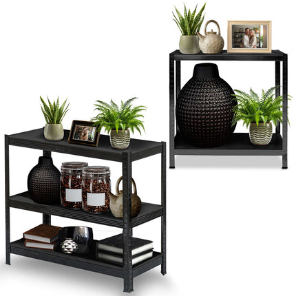 Opbevaringsreol i metal 180 x 90 x 40 cm - stabil og funktionel til garage, lager og butik