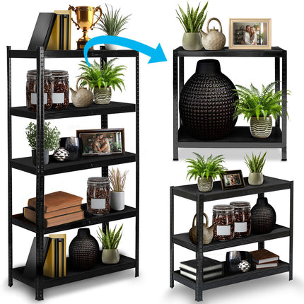 Opbevaringsreol i metal 180 x 90 x 40 cm - stabil og funktionel til garage, lager og butik