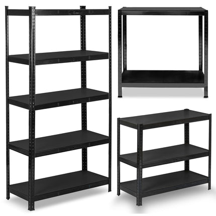 Opbevaringsreol i metal 180 x 90 x 40 cm - stabil og funktionel til garage, lager og butik
