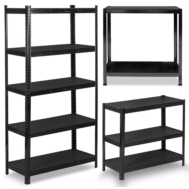 Opbevaringsreol i metal 180 x 90 x 40 cm - stabil og funktionel til garage, lager og butik