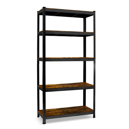 Metal opbevaringsreol 180 x 90 x 40 cm - Stabil hylde til garage, kælder og butik
