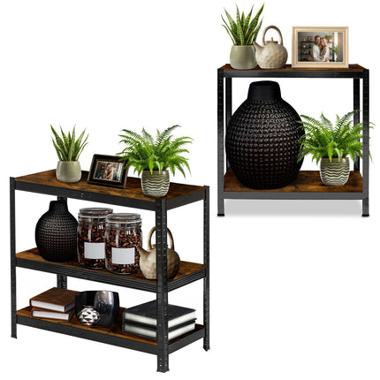 Metal opbevaringsreol 180 x 90 x 40 cm - Stabil hylde til garage, kælder og butik