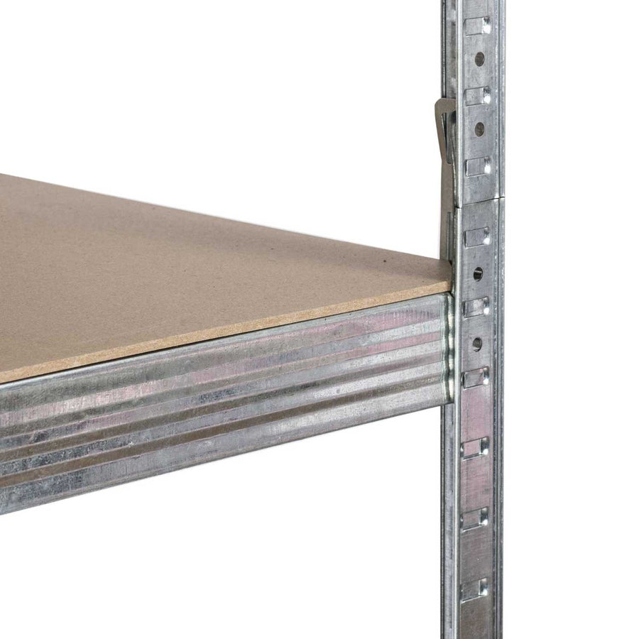Stabil metalopbevaringsreol 222 x 90 x 40 cm - Perfekt til garage, lager og butik